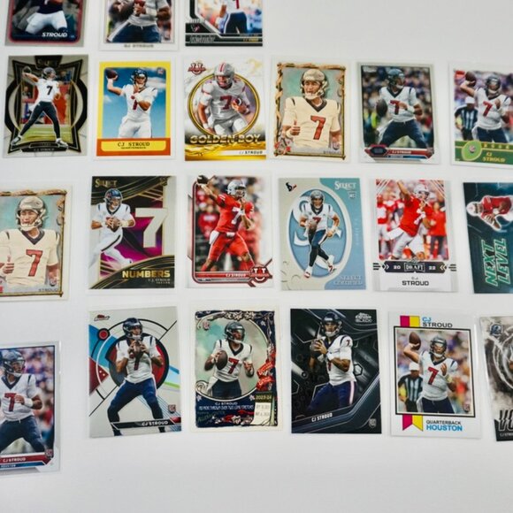 33x CJ Stroud Football RC Card Lot TEXANS OHIO STATE w/ Prizm Select Optic+ $$$ - Picture 3 of 3
